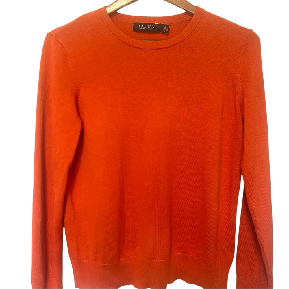 Ralph Lauren Women's Orange Crewneck Sweater